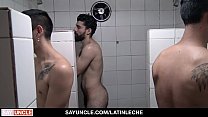 Latino Hottie Gael Fucked By Two Hunks In The Shower
